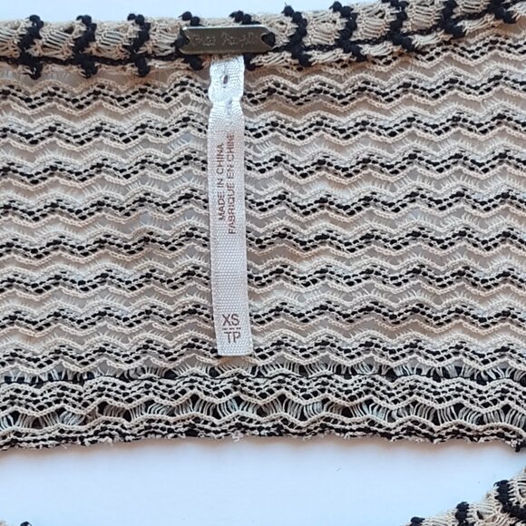 Free People Peplum Crochet Knit Tank Top  Coquette Indie Dainty Festival Boho XS - Picture 7 of 9